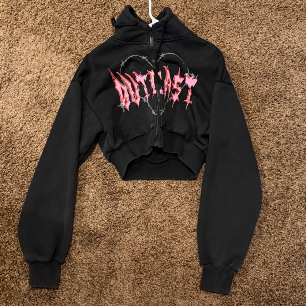 Outcast Clothing - Black Graphic Hoodie